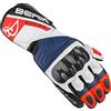 Berik Zoldar Guanti Moto, nero/bianco/rosso/blu, 3XL