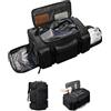 VENATIN Borsa porta Scarponi Sci,Zaino 70 Litri per scarponi da sci con scomparto per casco e cinghie, Zaino con porta Scarpe,borsa sottovuoto,impermeabile,Giacca, Occhiali,Guanti,Nero