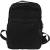 EcoGleam Zaino da donna in tela quadrata grande capacità zaino da viaggio casual tinta unita con tasche multiple borse libri viaggi all'aperto zaini campeggio, Nero , 9.45 x 4.72 x 11.02Zoll, casual