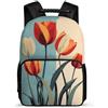 TPISLI School Backpack Tulip Zaino Per Laptop Carino Leggero Zainetto Zaino Plant Theme Bookbag Regali Per Lo Sport Picnic Viaggio