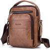 BAIGIO Borsello Uomo Pelle, Borsa a Tracolla Piccola Borsa da Uomini in Vera Pelle Casuale Borse Messenger per iPad iPhone e Viaggio Attività Commerciale
