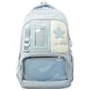 JIABAOZ Zaino Per La Scuola Elementare E Media,Ita Bag,Grande Zaini Scuola Bambina in Poliestere Resistente All'acqua,Include Ciondolo A Stella E Badge Casuale,per Adolescenti Ragazze (Blu)