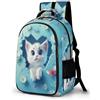 WECECE Zaino Scolastico Kitten 3D Print Ragazzo Classe 6 Borsa Scolastica Cat Animal Ragazze Classe 6-8 Cartella Scuola Media, Daypack Gita Lezioni Outdoor Sport Rientro Scuola