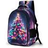 WECECE Zaino Scolastico Christmas Tree Alunni 13 Anni Zaino per Computer Christmas Theme Ragazzo Classe 8-10 Zainetto Resistente Durable Scuola e Tempo Libero School Bag