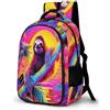 WECECE Zainetto Sloth Animal Ragazza 9 Anni Zaino Scolastico Sunset Scenery Bambini Elementare Cartella Scolastica Classe 1-4, Backpack Escursione Outdoor Sport Rientro Scuola