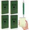 Mfqire Taccuino Tascabile Impermeabile A7 con Penna Mini Blocco Note a Spirale Righello Block Notes Piccoli per Registrazione Attività All'aperto Quaderni e Diario di Viaggio (4verde con 1 penna)