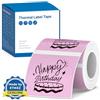 ETIKEZ Etichetta termica per stampante PM260, nastro termico da 50 x 50 mm, impermeabile, multiuso, 1 rotolo da 230 fogli di carta termica autoadesiva (rosa)