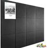 HEDOBCESO Bacheca alternativa in sughero, 120 x 90 cm, bacheca per casa, ufficio, cucina, foto, promemoria, confezione da 12 piastrelle rimovibili in feltro con 30 puntine, colore nero