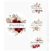 PAOUPY 90 Pcs Adesivi Personalizzati,Floreali Personalizzati Matrimonio | Eleganti Etichette Rotonde Personalizzate, Stampabili Con Nome E Data, Adatte Per Sigilli Di Bomboniere