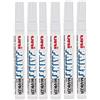Uni-Ball Uni Colorato medio (2,2-2,8 mm) PX-20 Pennarello a olio bianco per metallo, vetro, legno, plastica, pietra, punta a proiettile per esterni (confezione da 6)