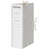 Generico 25 Faldoni - Cartelle archivio con lacci - Dorso 12 cm - 25x35cm - In cartone rigido rivestito - adatto per archiviazione documenti, colore GRIGIO-BIANCO-NERO