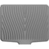 Sandyseptember Tappetino scolapiatti in silicone per lavello da cucina, resistente al calore, sottobicchiere in silicone, apertura diversiva, 40 x 33 cm (grigio)