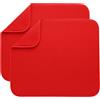 BW&HM Tappetino Acolapiatti Tappetino per asciugare i piatti Asciugatura rapida Assorbent 40 x 46 cm Confezione da 2 Rosse