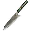 hajegato Coltelli da Cucina Damasco Unico Nel Suo Genere Manico Professionale Coltello Giapponese (Kiritsuke 8)