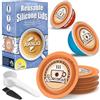 AANQQ Coperchi riutilizzabili per cialde Nespresso Vertuo, 6 tappi in silicone per uso alimentare, per capsule Vertuo riutilizzabili Nespresso Vertuo, ricaricabili (6 coperchi in silicone, nessuna