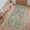 BEIMO Tappeto 80x150 cm per Zona Letto o Angolo Relax, Base Antiscivolo TNT, Stile Boho Chic, Lavabile in Lavatrice - Verde Vintage