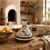 Generico Tajin Marocchino in Ceramica Decorata e Intagliata a Mano 17x15 cm - Pentola Tradizionale Artigianale 3006260903