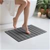 Volminex Tappeto Bagno Assorbente in Pietra Diatomite, Tappetino Antiscivolo per Doccia, Tappeti Pieghevole Asciugatura Rapida, Tappetini per Bagno, Doccia, WC, Cucina (Grigio Scuro, 60 x 39 cm)