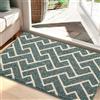 Biscpro Zerbino per interni,60 x 90 cm,con retro antiscivolo,assorbente,antiscivolo,per ingresso,interno,cucina,porta posteriore di casa,animali domestici e giardino (blu lago) (YYFS-Doormat)