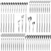 Gifcomda Set di posate in acciaio inox, 60 pezzi, per 12 persone, con coltello, forchetta, cucchiaio, lavabile in lavastoviglie