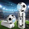 PAYFULLY Ventilatore portatile con piastra di raffreddamento, mini ventilatore portatile a forma di pallone da calcio con forte flusso d'aria, 5 livelli di vento, regolabile a 180°, luce LED per