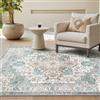 GENIMO Tappeto Persiano Vintage a Rombi, Lavabile in Lavatrice, Antiscivolo, Pelo Corto Morbido per Salotto, Camera, Corridoio, Ingresso, Cucina, Rotondo - Vintage Verde Beige 140x200 CM