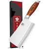 WILDMOK Coltello da macellaio - Coltello da cucina in ossa da cucina - 18,1 cm - Coltello tedesco ad alto contenuto di carbonio con manico ergonomico in legno di Pakka