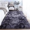 WCHENHUI Tappeto Salotto Pelo Lungo 100 x 180 cm Peluche Peli Tappeti Shaggy Morbido e Soffice Camera da Letto Moderno, Scendiletto, Stanza, Grigio Scuro