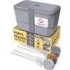 Umami Porta Pranzo Adulti Ermetico, Bento Box con Scomparti e 4 Posate | 1500 ml, impilabile e componibile, microonde e lavastoviglie, ideale per ufficio, picnic, schiscetta Carbone Grigio