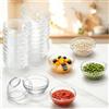BXUUXA Set da 20 Ciotole Piccole di Vetro Trasparente, 7.5 * 3.5cm, Ciotoline per Aperitivo, Mini Ciotole per Salse, Marmellata e Olio, Aceto, Spezie per Casa e Ristorante, Eleganti e Resistenti