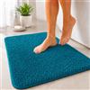 Floordirekt Tappeto da bagno Sky, morbido e denso, antiscivolo e ad asciugatura rapida, adatto per riscaldamento a pavimento, rettangolare e rotondo (60 x 100 cm, petrolio)