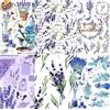 Stencil Company Carta di riso di gelso a tema lavanda, 20,5 x 26,5 cm, 6 diverse immagini di carta di gelso stampata da 30 g/m², per decoupage, artigianato, collage, arte