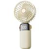 Generic Ventilatore portatile a mano, ricaricabile tramite USB, scrivania pieghevole con display a LED, per esterni, interni, casa, ufficio, camera da letto, viaggi all'aperto