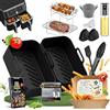 KRUSTENWERK Accessori per friggitrice ad aria calda Ninja | Accessori Airfryer Ninja AF400EU 7.6-9.5L | Vestibilità esatta e silicone più spesso | E-Book con 150 ricette | Accessori friggitrice ad