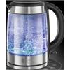 Russell Hobbs 21600-10 Bollitore in vetro illuminato, nero, 1,7 litri, 3000 Watt