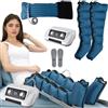 LQJHDM Pressoterapia Gambe e Addome, Macchine Stivali Presoterapia Professionale Per Casa, 6 Camere Massaggiatore Stivali, 0-30 Min, 30-240 Mmhg Regolabili (Blue Gambe +addome, L)