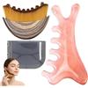 TRMPLX Spazzola Viso Linfodrenante, Spazzola Per Drenaggio Linfatico Viso - Spazzola Viso A Secco Con Setole Morbide Per Contorno, Strumento Per Il Massaggio Facciale Antirughe Con Pennello Gua Sha
