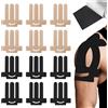 FARYODI Nastro kinesiotapes pretagliato per spalle sollievo dal dolore, 12 pezzi, nastro kinesiotape impermeabile per spalle in cotone per sport e supporto duraturo (nero e colore)