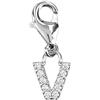Depesche 11785-037 Charms Express Yourself - Ciondolo per collane e bracciali, Lettera V, Placcato Argento, Come Piccolo Regalo