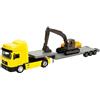 Newray 15483 - Truck - Man Lowboy with Excavator - Scala 1:43, Die Cast