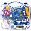 Clement Clementine - Valigetta del Dottore - Gioco di Imitazione - 030456A - Blu - Plastica - Medico - Giocattolo per Bambini - 27 cm x 25 cm - A Partire dai 3 Anni