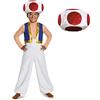 DISGUISE DISK85143G Toad Deluxe Kids Nintendo Costume, Bambini, Bianco, L