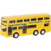 Idena 40329 - Autobus a Due Piani di Berlino in Giallo, Circa 13 x 10 x 4 cm, modellino in Metallo con Ruote libere, Come Giocattolo, Souvenir o Oggetto da Collezione