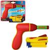 GÜNTHER FLUGSPIELE 1542 - Gioco di razzi Pop Darts, lanciarazzi ad aria compressa per bambini a partire da 4 anni, incl. 1 razzo in schiuma morbida e 2 dardi in schiuma morbida