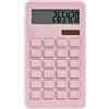 Miquelrius - Calcolatrice solare da ufficio, Calcolatrice a 10 cifre con tasti grandi e display LCD di facile lettura, Design compatto ed efficiente per ufficio e casa, Rosa