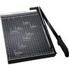 Eloklem Taglierina per carta A4-B7, lunghezza di taglio 300 mm, taglierina a ghigliottina per cartone, base in metallo con blocco di sicurezza della lama e doppie guide, capacità 12 fogli (Nero)
