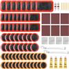AiQInu Kit Riparazione 86pcs Camera d'Aria Bici, Gonfia e Ripara Bici, Kit Riparazione Bici, Kit Patch per Bici