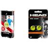 Head 2X4B Championship Novak, Palline Tennis Unisex Adulto, Giallo, Taglia unica, 8 palle & PRO Damp, Tennis Accessori Unisex Adulto, Yellow, One Size