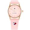 Tommy Hilfiger Orologio con Movimento al Quarzo a Tre Lancette per i Giovani con Cinturino in Acciaio Inossidabile o in Silicone - Disponibile in Argento, Blu, Rosa o Nero