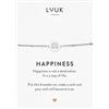 LUUK LIFESTYLE Bracciali in acciaio inossidabile con ciondolo e dedica HAPPINESS, gioielli per donne, idea regalo, portafortuna, filigrana, scintillante, femminile, nei colori oro, argento e rosa